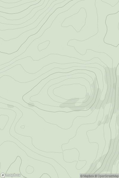 Thumbnail image for Y Foel [Bala to Welshpool] [SJ025407] showing contour plot for surrounding peak